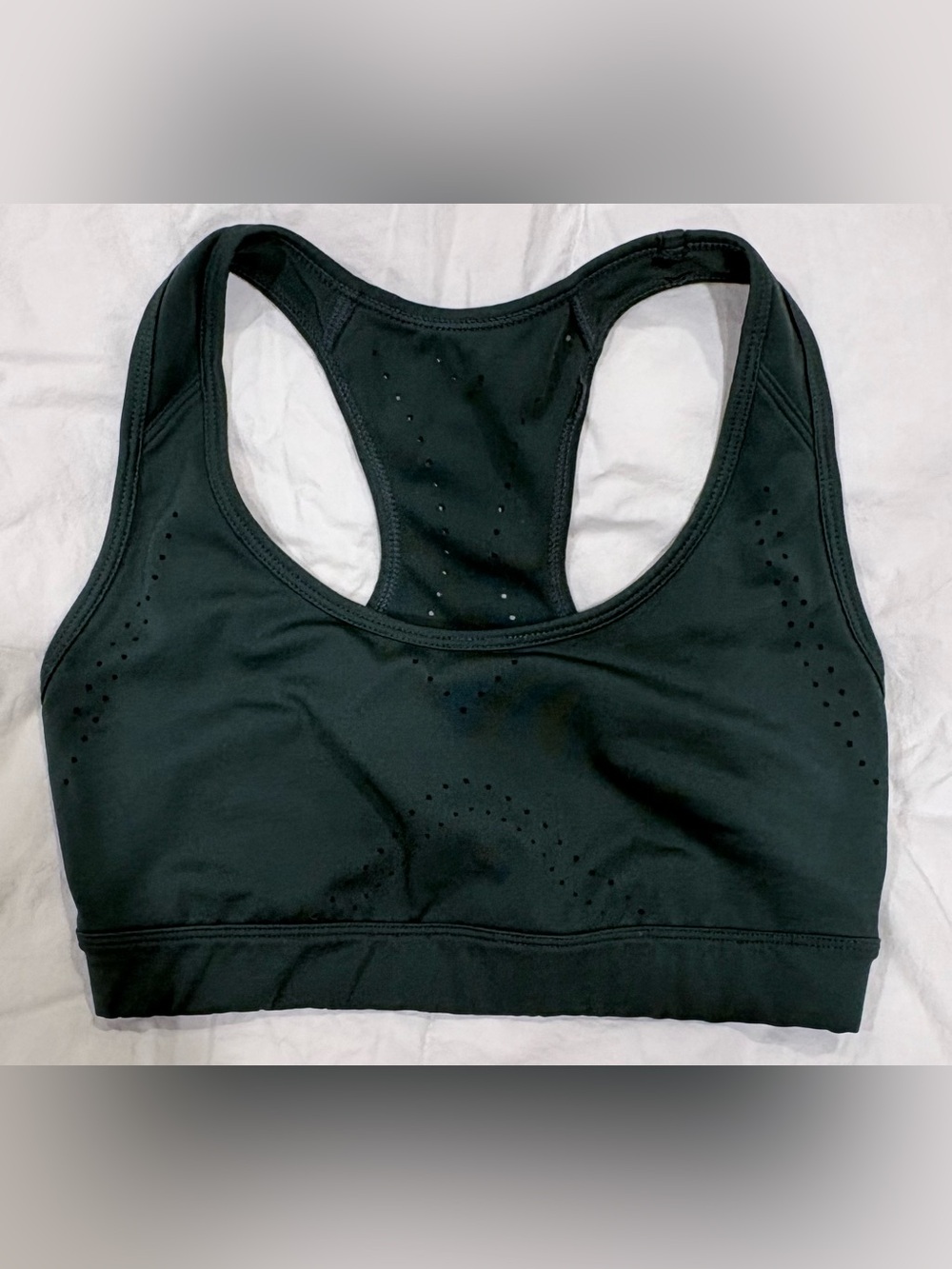 JoyLab Forest Green Laser Cut Sports Bra XS - Picture 2 of 4